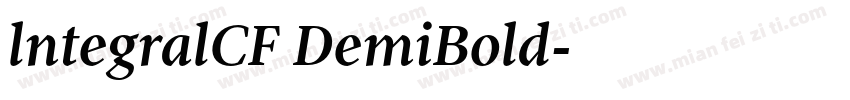 lntegralCF DemiBold字体转换